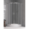 KABINA FERIA 2D PÓŁOKRĄGŁA U 90x90x185 CZYSTE 5mm ACTIVE SHIELD  CHROM POŁYSK NEW TRENDY K-0524