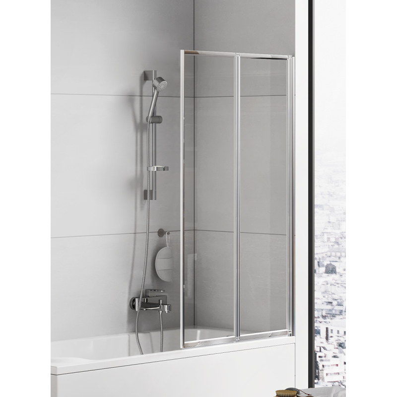 PARAWAN NAWANNOWY TREX 1D U 80x140 CZYSTE 4mm   CHROM POŁYSK NEW TRENDY P-0152