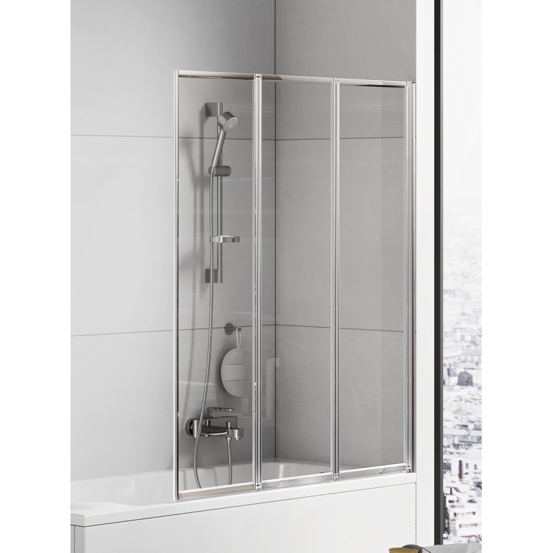 PARAWAN NAWANNOWY TREX 1D U 120x140 CZYSTE 4mm   CHROM POŁYSK NEW TRENDY P-0154