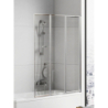 PARAWAN NAWANNOWY TREX 1D U 120x140 CZYSTE 4mm   CHROM POŁYSK NEW TRENDY P-0154