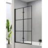 PARAWAN NAWANNOWY SUPERIA BLACK 1D L 100x150 CZYSTE 5mm ACTIVE SHIELD WZÓR KRATKA CZARNY MAT NEW TRENDY P-0054