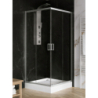 KABINA SUVIA 2D KWADRATOWA U 80x80x185 CZYSTE 5mm   CHROM POŁYSK NEW TRENDY K-0791