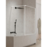 NZ6 PARAWAN NAWANNOWY NEW MODUS WHITE U 90x150 CZYSTE 8mm POWŁOKA WZÓR RAMKA BIAŁY  NEW TRENDY EXK-2351-WP