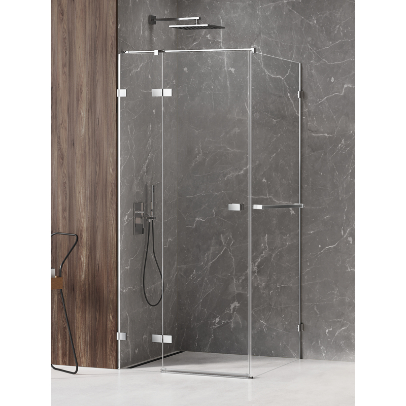 NZ4 KABINA AVEXA 1D PROSTOKĄTNA L 90x100x200 CZYSTE 6mm POWŁOKA WIESZAK CHROM POŁYSK NEW TRENDY EXK-2392