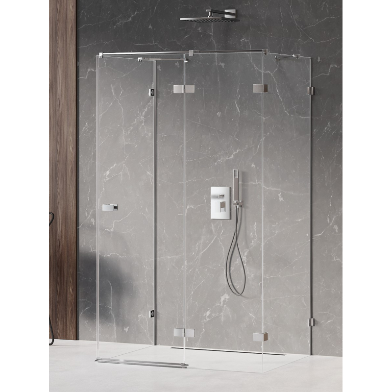 KABINA AVEXA 1D PROSTOKĄTNA PRZYŚCIENNA P 110x110x200 CZYSTE 6mm POWŁOKA CHROM POŁYSK NEW TRENDY EXK-2495