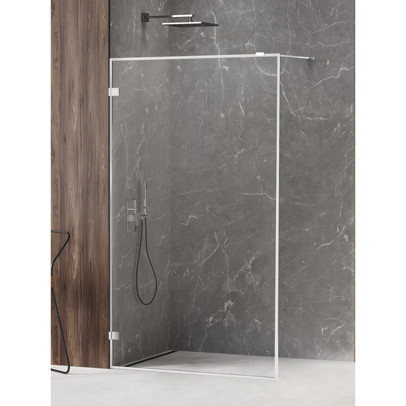 NZ4 KABINA AVEXA WALK-IN U 140x200 CZYSTE 6mm POWŁOKA RAMKA ALU CHROM POŁYSK NEW TRENDY EXK-2512