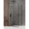 NZ4 KABINA AVEXA BLACK 1D PROSTOKĄTNA L 110x100x200 CZYSTE 6mm POWŁOKA WIESZAK CZARNY MAT NEW TRENDY EXK-2556