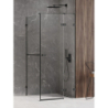 NZ4 KABINA AVEXA BLACK 1D KWADRATOWA P 100x100x200 CZYSTE 6mm POWŁOKA WIESZAK CZARNY MAT NEW TRENDY EXK-2580