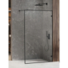 NZ4 KABINA AVEXA BLACK WALK-IN U 120x200 CZYSTE 6mm POWŁOKA RAMKA ALU CZARNY MAT NEW TRENDY EXK-2662
