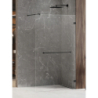 NZ4 KABINA AVEXA BLACK WALK-IN U 110x200 CZYSTE 8mm POWŁOKA WIESZAK CZARNY MAT NEW TRENDY EXK-2681