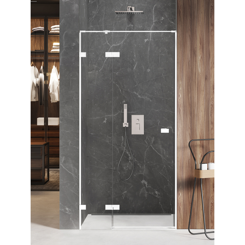 NZ2 DRZWI WNĘKOWE AVEXA WHITE 1D L 80x200 CZYSTE 6mm POWŁOKA BIAŁY  NEW TRENDY EXK-2687