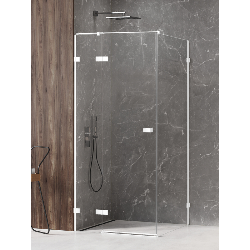 NZ2 KABINA AVEXA WHITE 1D PROSTOKĄTNA L 80x70x200 CZYSTE 6mm POWŁOKA BIAŁY NEW TRENDY EXK-2701