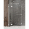 NZ4 KABINA AVEXA WHITE 1D PROSTOKĄTNA L 110x80x200 CZYSTE 6mm POWŁOKA WIESZAK BIAŁY  NEW TRENDY EXK-2780