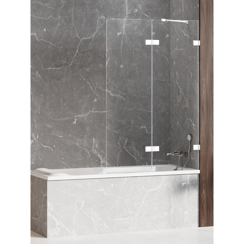 NZ4 PARAWAN NAWANNOWY AVEXA WHITE 1D P 110x150 CZYSTE 6mm POWŁOKA BIAŁY  NEW TRENDY EXK-2975