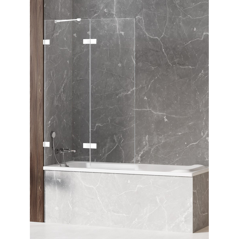 NZ4 PARAWAN NAWANNOWY AVEXA WHITE 1D L 130x150 CZYSTE 6mm POWŁOKA BIAŁY  NEW TRENDY EXK-2978