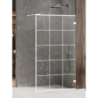 NZ6 KABINA AVEXA WHITE WALK-IN U 70x200 CZYSTE 6mm POWŁOKA WZÓR KRATKA BIAŁY  NEW TRENDY EXK-2982