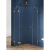 KABINA AVEXA GOLD BRUSHED 1D PIĘCIOKĄTNA L 80x80x200 CZYSTE 6mm POWŁOKA ZŁOTY SZCZOTKOWANY NEW TRENDY EXK-3851