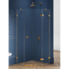 KABINA AVEXA GOLD BRUSHED 1D PIĘCIOKĄTNA P 90x90x200 CZYSTE 6mm POWŁOKA ZŁOTY SZCZOTKOWANY NEW TRENDY EXK-3854