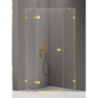 KABINA AVEXA GOLD SHINE 1D PIĘCIOKĄTNA L 90x90x200 CZYSTE 6mm POWŁOKA ZŁOTY POŁYSK NEW TRENDY EXK-3842