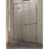 NZ4 KABINA AVEXA GUNMETAL BRUSHED 1D PROSTOKĄTNA L 100x80x200 CZYSTE 6mm POWŁOKA WIESZAK NEW TRENDY EXK-3271
