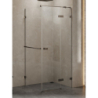 NZ4 KABINA AVEXA GUNMETAL BRUSHED 1D PROSTOKĄTNA P 120x90x200 CZYSTE 6mm POWŁOKA WIESZAK NEW TRENDY EXK-3314