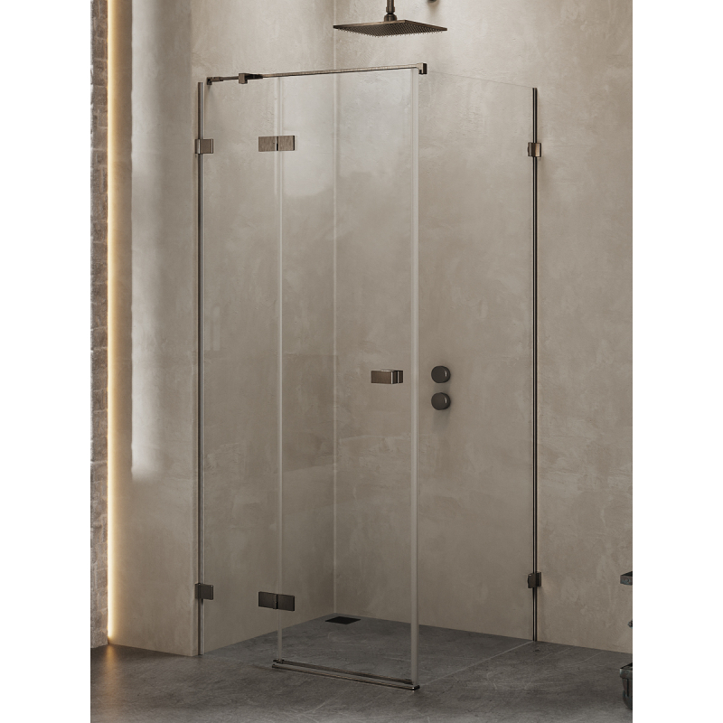 KABINA AVEXA GUNMETAL BRUSHED 1D PROSTOKĄTNA L 110x70x200 CZYSTE 6mm POWŁOKA GUNMETAL SZCZOTKOWANY NEW TRENDY EXK-3336