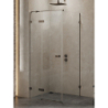 KABINA AVEXA GUNMETAL BRUSHED 1D PROSTOKĄTNA L 110x70x200 CZYSTE 6mm POWŁOKA GUNMETAL SZCZOTKOWANY NEW TRENDY EXK-3336