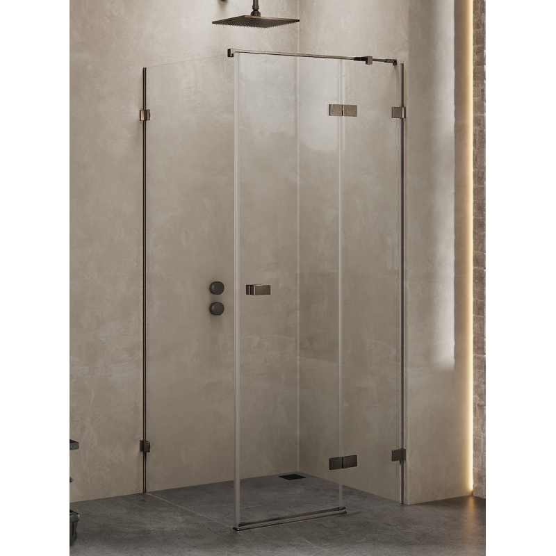 KABINA AVEXA GUNMETAL BRUSHED 1D PROSTOKĄTNA P 110x100x200 CZYSTE 6mm POWŁOKA GUNMETAL SZCZOTKOWANY NEW TRENDY EXK-3369