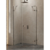 KABINA AVEXA GUNMETAL BRUSHED 1D PIĘCIOKĄTNA ASYMETRYCZNA L 100x80x200 CZYSTE 6mm POWŁOKA DRZWI PRAWE NEW TRENDY EXK-3836