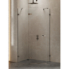 KABINA AVEXA GUNMETAL BRUSHED 1D PIĘCIOKĄTNA ASYMETRYCZNA L 100x80x200 CZYSTE 6mm POWŁOKA DRZWI LEWE NEW TRENDY EXK-3837