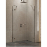 KABINA AVEXA GUNMETAL BRUSHED 1D PIĘCIOKĄTNA ASYMETRYCZNA P 100x80x200 CZYSTE 6mm POWŁOKA DRZWI LEWE NEW TRENDY EXK-3838