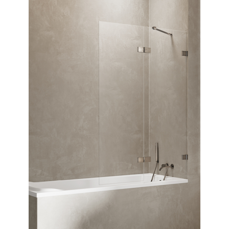 NZ4 PARAWAN NAWANNOWY AVEXA GUNMETAL BRUSHED 1D P 130x150 CZYSTE 6mm POWŁOKA GUNMETAL SZCZOTKOWANY NEW TRENDY EXK-3528