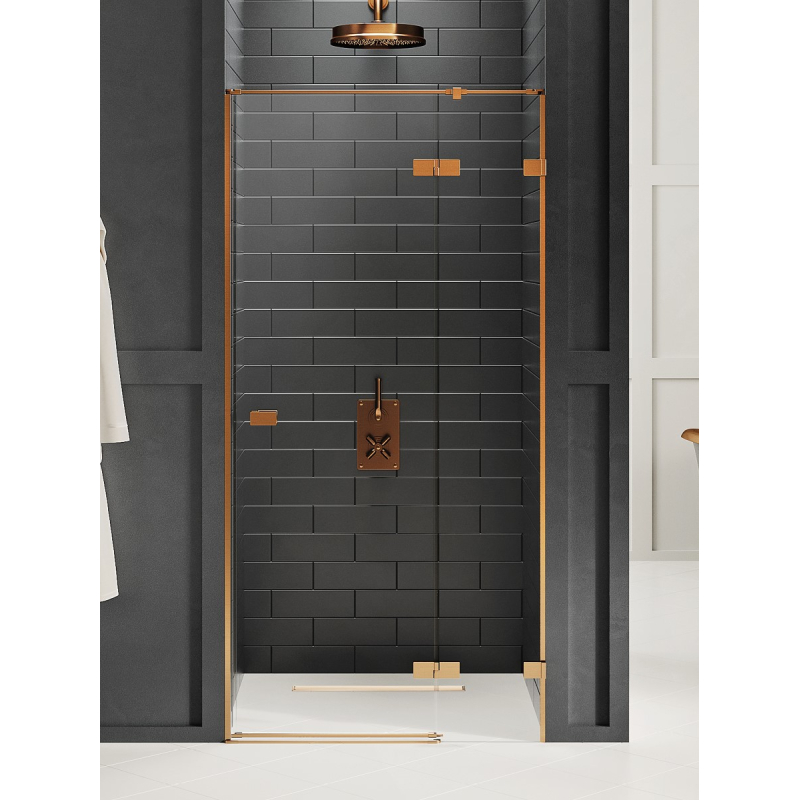 DRZWI WNĘKOWE AVEXA COPPER BRUSHED 1D P 80x200 CZYSTE 6mm POWŁOKA COPPER SZCZOTKOWANY NEW TRENDY EXK-3532