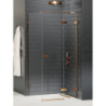 KABINA AVEXA COPPER BRUSHED 1D KWADRATOWA P 120x120x200 CZYSTE 6mm POWŁOKA COPPER SZCZOTKOWANY NEW TRENDY EXK-3604