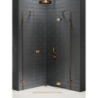 KABINA AVEXA COPPER BRUSHED 1D PIĘCIOKĄTNA P 80x80x200 CZYSTE 6mm POWŁOKA COPPER SZCZOTKOWANY NEW TRENDY EXK-3819