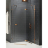 KABINA AVEXA COPPER BRUSHED 1D PIĘCIOKĄTNA P 100x80x200 CZYSTE 6mm POWŁOKA COPPER SZCZOTKOWANY NEW TRENDY EXK-3828
