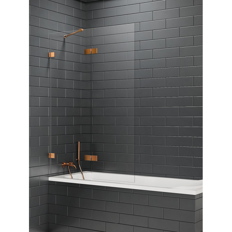 NZ4 PARAWAN NAWANNOWY AVEXA COPPER BRUSHED 1D L 130x150 CZYSTE 6mm POWŁOKA COPPER SZCZOTKOWANY NEW TRENDY EXK-3814