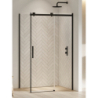 KABINA SOFTI BLACK 1D PROSTOKĄTNA U 130x110x200 CZYSTE 8mm POWŁOKA CZARNY MAT NEW TRENDY EXK-3983