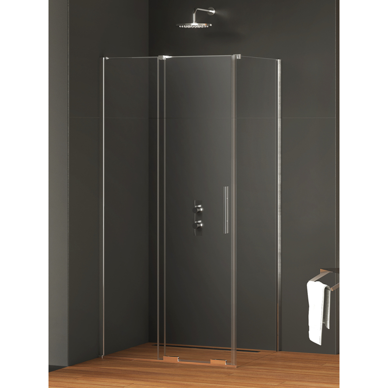 NZ4 KABINA SMART 1D PROSTOKĄTNA U 140x80x200 CZYSTE 8mm POWŁOKA CHROM POŁYSK NEW TRENDY EXK-4040