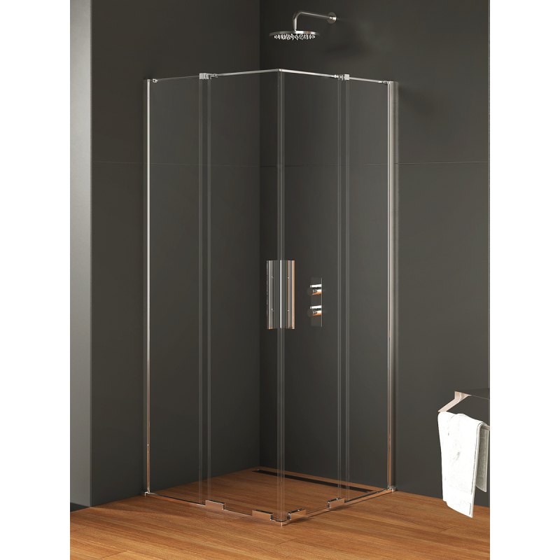 KABINA SMART 2D PROSTOKĄTNA U 90x100x200 CZYSTE 8mm POWŁOKA CHROM POŁYSK NEW TRENDY EXK-4061