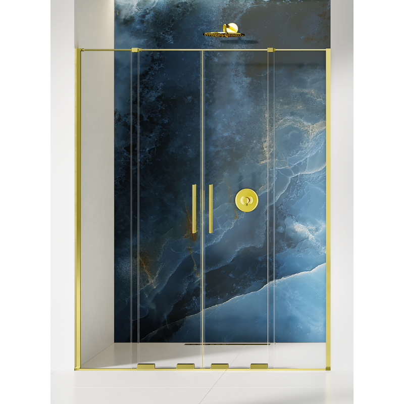 NZ4 DRZWI WNĘKOWE SMART LIGHT GOLD 2D U 160x200 CZYSTE 8mm POWŁOKA LIGHT GOLD POŁYSK NEW TRENDY EXK-4225