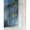 KABINA SMART LIGHT GOLD 2D PROSTOKĄTNA U 90x90x200 CZYSTE 8mm POWŁOKA LIGHT GOLD POŁYSK NEW TRENDY EXK-4268