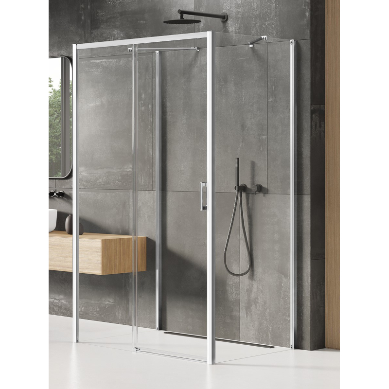 NZ2 KABINA PRIME 1D PROSTOKĄTNA PRZYŚCIENNA L 120x80x200 CZYSTE 6mm POWŁOKA CHROM POŁYSK NEW TRENDY K-0821