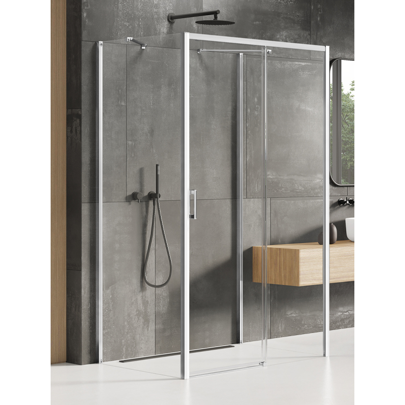 NZ2 KABINA PRIME 1D PROSTOKĄTNA PRZYŚCIENNA P 160x70x200 CZYSTE 6mm POWŁOKA CHROM POŁYSK NEW TRENDY K-0864