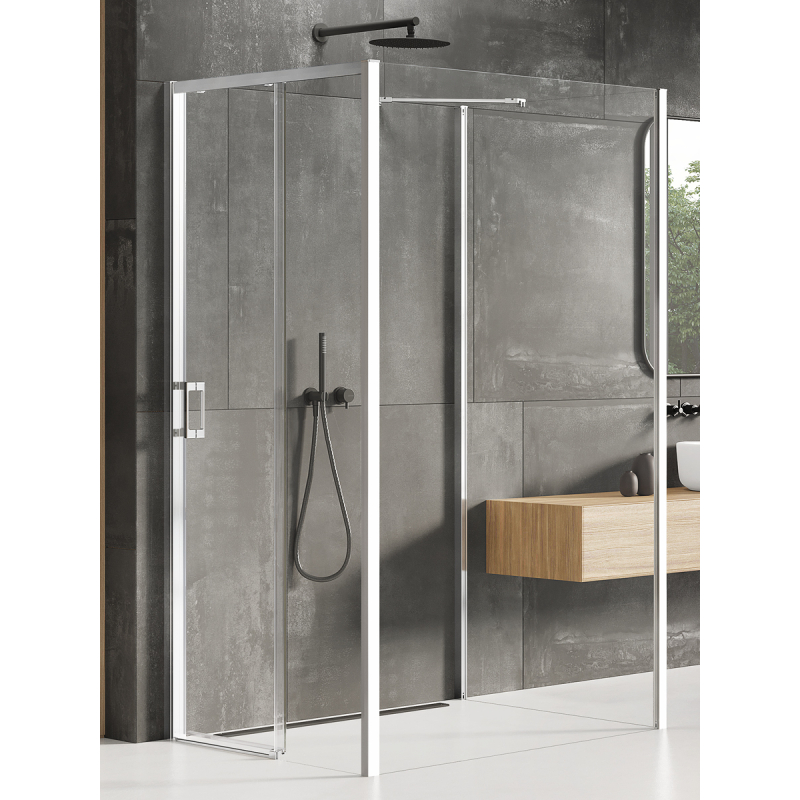 NZ2 KABINA PRIME 1D PROSTOKĄTNA PRZYŚCIENNA P 120x110x200 CZYSTE 6mm POWŁOKA CHROM POŁYSK NEW TRENDY K-1598
