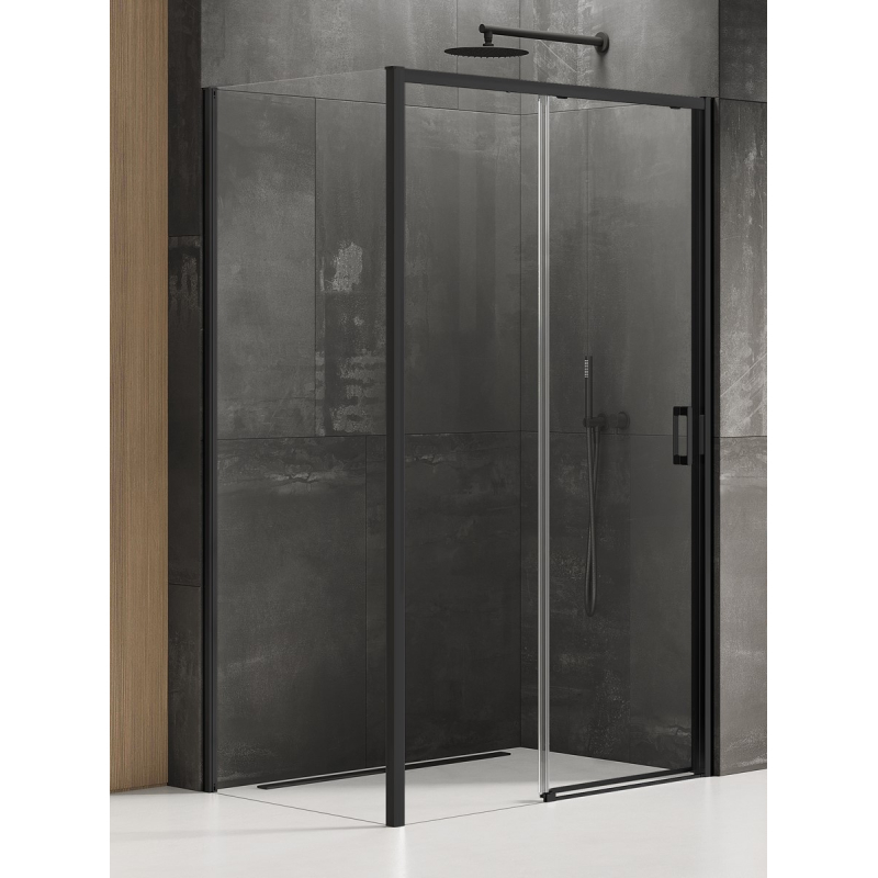 KABINA PRIME BLACK 1D PROSTOKĄTNA L 140x90x200 CZYSTE 6mm POWŁOKA CZARNY MAT NEW TRENDY K-1294