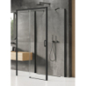 NZ2 KABINA PRIME BLACK 1D PROSTOKĄTNA PRZYŚCIENNA L 100x100x200 CZYSTE 6mm POWŁOKA CZARNY MAT NEW TRENDY K-0911