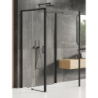 NZ2 KABINA PRIME BLACK 1D PROSTOKĄTNA PRZYŚCIENNA L 110x100x200 CZYSTE 6mm POWŁOKA CZARNY MAT NEW TRENDY K-0971