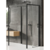 NZ2 KABINA PRIME BLACK 1D PROSTOKĄTNA PRZYŚCIENNA L 120x110x200 CZYSTE 6mm POWŁOKA CZARNY MAT NEW TRENDY K-1616