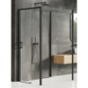 NZ2 KABINA PRIME BLACK 1D KWADRATOWA PRZYŚCIENNA P 100x100x200 CZYSTE 6mm POWŁOKA CZARNY MAT NEW TRENDY K-1347